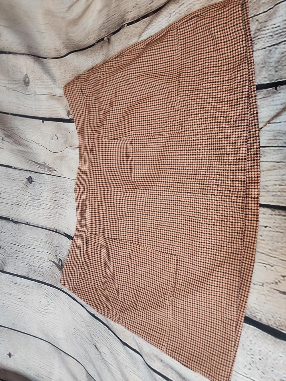 Women's Check Mini Skirt in Brown